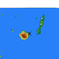 Nearby Forecast Locations - Yaku-shima - mapa