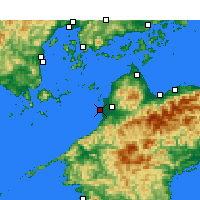 Nearby Forecast Locations - Port lotniczy Matsuyama - mapa