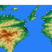 Nearby Forecast Locations - Komatsushima - mapa