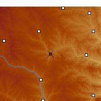 Nearby Forecast Locations - Yan'an - mapa