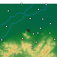 Nearby Forecast Locations - Zouping - mapa
