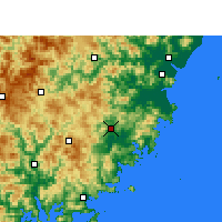 Nearby Forecast Locations - Fuding - mapa