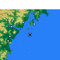 Nearby Forecast Locations - Dongtou - mapa