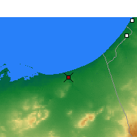 Nearby Forecast Locations - Al-Arisz - mapa