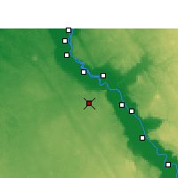 Nearby Forecast Locations - Asjut - mapa
