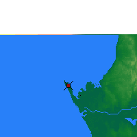 Nearby Forecast Locations - Port-Gentil - mapa