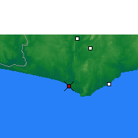 Nearby Forecast Locations - Axim - mapa