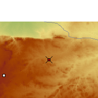 Nearby Forecast Locations - Mount Darwin - mapa