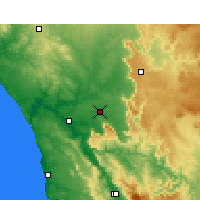 Nearby Forecast Locations - Vanrhynsdorp - mapa