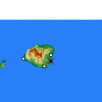 Nearby Forecast Locations - Līhu'e - mapa