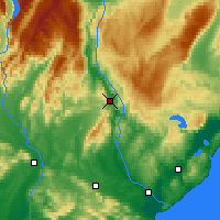 Nearby Forecast Locations - Raes Junction - mapa