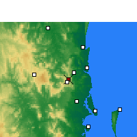 Nearby Forecast Locations - Baroon Pocket Dam - mapa
