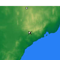 Nearby Forecast Locations - Whyalla, Lotnisko - mapa