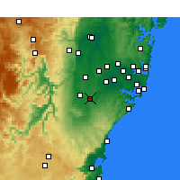 Nearby Forecast Locations - Campbelltown - mapa