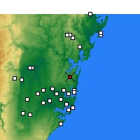 Nearby Forecast Locations - Terrey Hills - mapa
