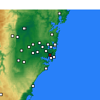 Nearby Forecast Locations - Sydney - mapa