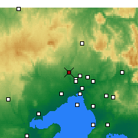 Nearby Forecast Locations - Port lotniczy Melbourne - mapa
