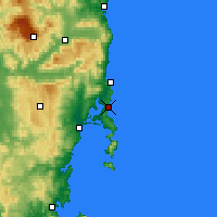 Nearby Forecast Locations - Friendly Beach. - mapa