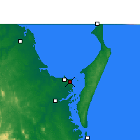 Nearby Forecast Locations - Hervey Bay, Lotnisko - mapa