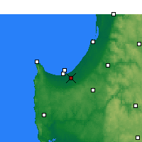 Nearby Forecast Locations - Busselton - mapa
