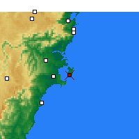 Nearby Forecast Locations - Zatoka Jervis - mapa