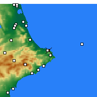 Nearby Forecast Locations - El Verger - mapa