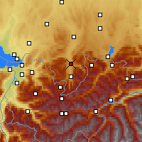 Nearby Forecast Locations - Alpy Algawskie - mapa