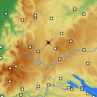Nearby Forecast Locations - Rottweil - mapa