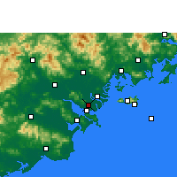 Nearby Forecast Locations - Shantou Port lotniczy - mapa