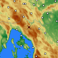 Nearby Forecast Locations - Delnice - mapa
