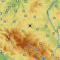 Nearby Forecast Locations - Horažďovice - mapa