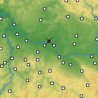 Nearby Forecast Locations - Nymburk - mapa