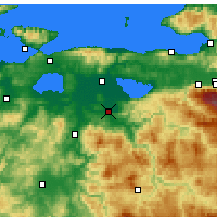 Nearby Forecast Locations - Mustafakemalpaşa - mapa