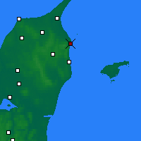 Nearby Forecast Locations - Frederikshavn - mapa