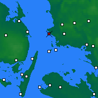 Nearby Forecast Locations - Korsør - mapa