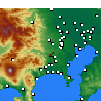 Nearby Forecast Locations - Sagamihara - mapa