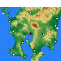 Nearby Forecast Locations - Kirishima - mapa