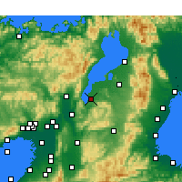 Nearby Forecast Locations - Kusatsu - mapa