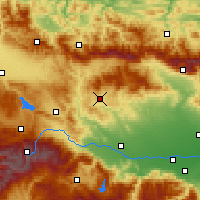 Nearby Forecast Locations - Panagjuriszte - mapa
