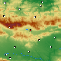 Nearby Forecast Locations - Kazanłyk - mapa