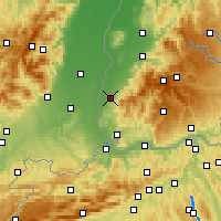 Nearby Forecast Locations - Müllheim - mapa