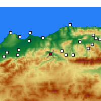 Nearby Forecast Locations - Al-Achdarijja - mapa