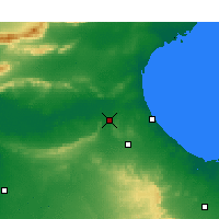 Nearby Forecast Locations - Al-Hamma - mapa