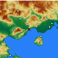 Nearby Forecast Locations - Kawala - mapa