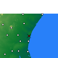 Nearby Forecast Locations - Puducherry - mapa