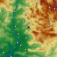 Nearby Forecast Locations - Puyméras - mapa