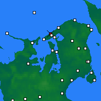 Nearby Forecast Locations - Liseleje - mapa
