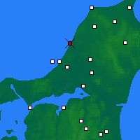 Nearby Forecast Locations - Løkken - mapa