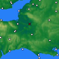 Nearby Forecast Locations - Glastonbury - mapa