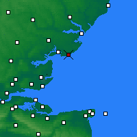 Nearby Forecast Locations - Clacton-on-Sea - mapa